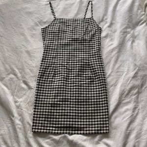 Gingham dress.